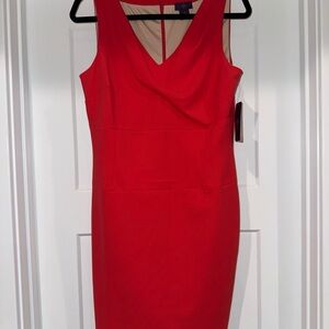 NYDJ Vibrant coral/Red Midi Dress